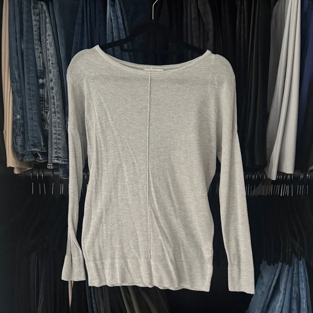 Reserved Light Gray Crew Neck Sweater - Picture 3 of 9